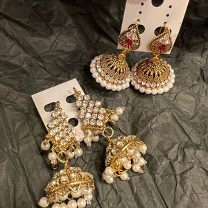 Set of Indian/Pakistani Jhumka Earrings
